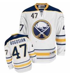 Men's Reebok Buffalo Sabres #47 Zach Bogosian Authentic White Away NHL Jersey