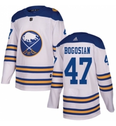 Youth Adidas Buffalo Sabres #47 Zach Bogosian Authentic White 2018 Winter Classic NHL Jersey