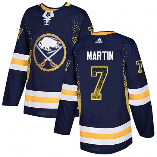 Men's Adidas Buffalo Sabres #7 Rick Martin Authentic Navy Blue Drift Fashion NHL Jersey Men's Adidas Buffalo Sabres #7 Rick Martin Authentic Navy Blue Drift Fashion NHL Jersey