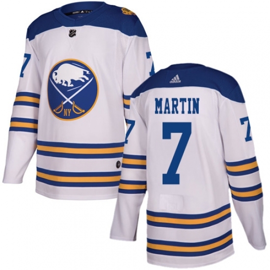 Men's Adidas Buffalo Sabres #7 Rick Martin Authentic White 2018 Winter Classic NHL Jersey Men's Adidas Buffalo Sabres #7 Rick Martin Authentic White 2018 Winter Classic NHL Jersey