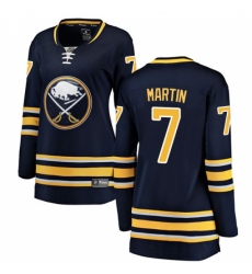 Women's Buffalo Sabres #7 Rick Martin Fanatics Branded Navy Blue Home Breakaway NHL Jersey