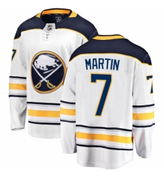 Youth Buffalo Sabres #7 Rick Martin Fanatics Branded White Away Breakaway NHL Jersey