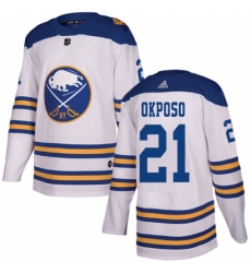 Men's Adidas Buffalo Sabres #21 Kyle Okposo Authentic White 2018 Winter Classic NHL Jersey