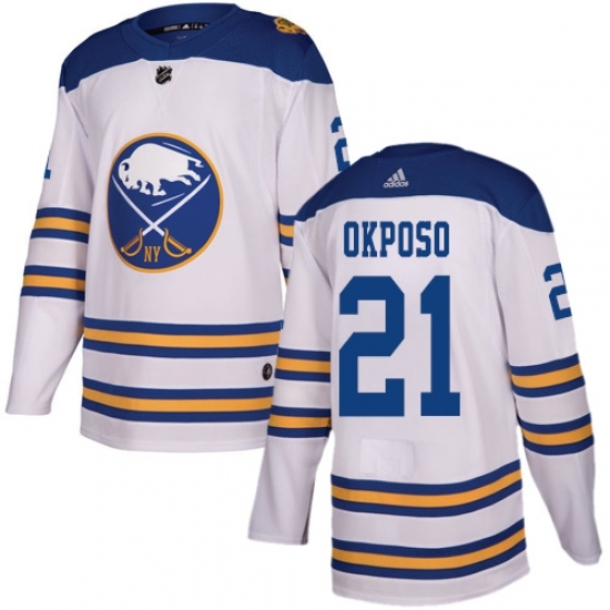 Men's Adidas Buffalo Sabres #21 Kyle Okposo Authentic White 2018 Winter Classic NHL Jersey Men's Adidas Buffalo Sabres #21 Kyle Okposo Authentic White 2018 Winter Classic NHL Jersey