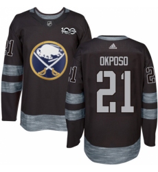 Men's Adidas Buffalo Sabres #21 Kyle Okposo Premier Black 1917-2017 100th Anniversary NHL Jersey Men's Adidas Buffalo Sabres #21 Kyle Okposo Premier Black 1917-2017 100th Anniversary NHL Jersey