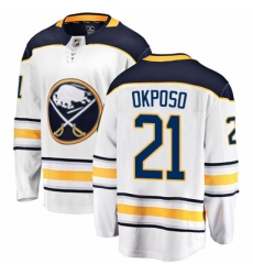 Men's Buffalo Sabres #21 Kyle Okposo Fanatics Branded White Away Breakaway NHL Jersey