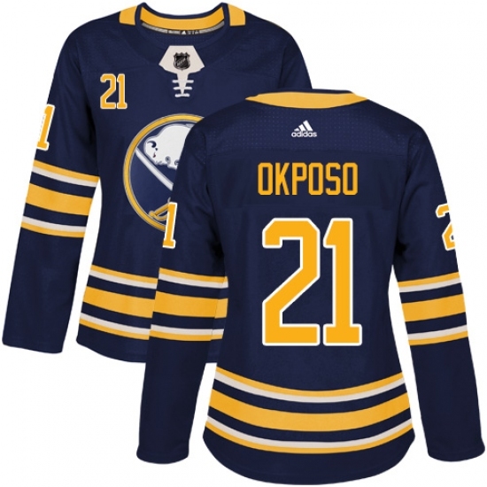 Women's Adidas Buffalo Sabres #21 Kyle Okposo Authentic Navy Blue Home NHL Jersey Women's Adidas Buffalo Sabres #21 Kyle Okposo Authentic Navy Blue Home NHL Jersey