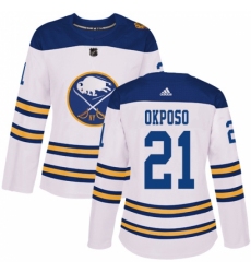 Women's Adidas Buffalo Sabres #21 Kyle Okposo Authentic White 2018 Winter Classic NHL Jersey