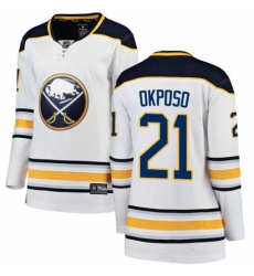 Women's Buffalo Sabres #21 Kyle Okposo Fanatics Branded White Away Breakaway NHL Jersey