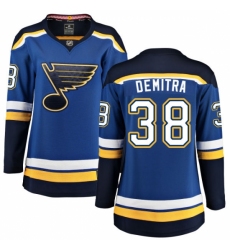 Women's St. Louis Blues #38 Pavol Demitra Fanatics Branded Royal Blue Home Breakaway NHL Jersey