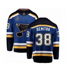Youth St. Louis Blues #38 Pavol Demitra Fanatics Branded Royal Blue Home Breakaway 2019 Stanley Cup Champions Hockey Jersey