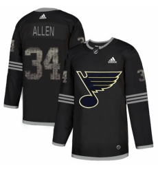 Men's Adidas St. Louis Blues #34 Jake Allen Black Authentic Classic Stitched NHL Jersey