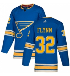 Men's Adidas St. Louis Blues #32 Brian Flynn Authentic Navy Blue Alternate NHL Jersey