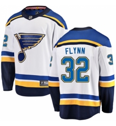 Men's St. Louis Blues #32 Brian Flynn Fanatics Branded White Away Breakaway NHL Jersey