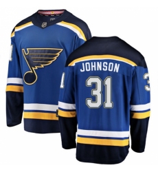 Men's St. Louis Blues #31 Chad Johnson Fanatics Branded Royal Blue Home Breakaway NHL Jersey