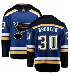 Men's St. Louis Blues #30 Martin Brodeur Fanatics Branded Royal Blue Home Breakaway NHL Jersey
