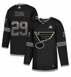 Men's Adidas St. Louis Blues #29 Vince Dunn Black Authentic Classic Stitched NHL Jersey