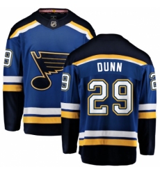 Men's St. Louis Blues #29 Vince Dunn Fanatics Branded Royal Blue Home Breakaway NHL Jersey