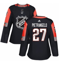 Women's Adidas St. Louis Blues #27 Alex Pietrangelo Authentic Black 2018 All-Star Central Division NHL Jersey