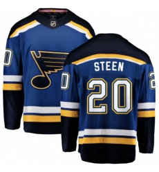 Men's St. Louis Blues #20 Alexander Steen Fanatics Branded Royal Blue Home Breakaway NHL Jersey