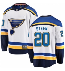 Youth St. Louis Blues #20 Alexander Steen Fanatics Branded White Away Breakaway NHL Jersey