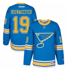 Men's Reebok St. Louis Blues #19 Jay Bouwmeester Authentic Blue 2017 Winter Classic NHL Jersey