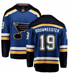 Men's St. Louis Blues #19 Jay Bouwmeester Fanatics Branded Royal Blue Home Breakaway NHL Jersey