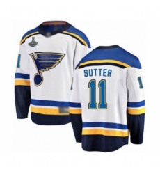 Youth St. Louis Blues #11 Brian Sutter Fanatics Branded White Away Breakaway 2019 Stanley Cup Champions Hockey Jersey Youth St. Louis Blues #11 Brian Sutter Fanatics Branded White Away Breakaway 2019 Stanley Cup Champions Hockey Jersey
