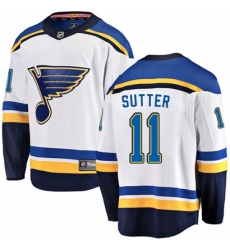 Youth St. Louis Blues #11 Brian Sutter Fanatics Branded White Away Breakaway NHL Jersey