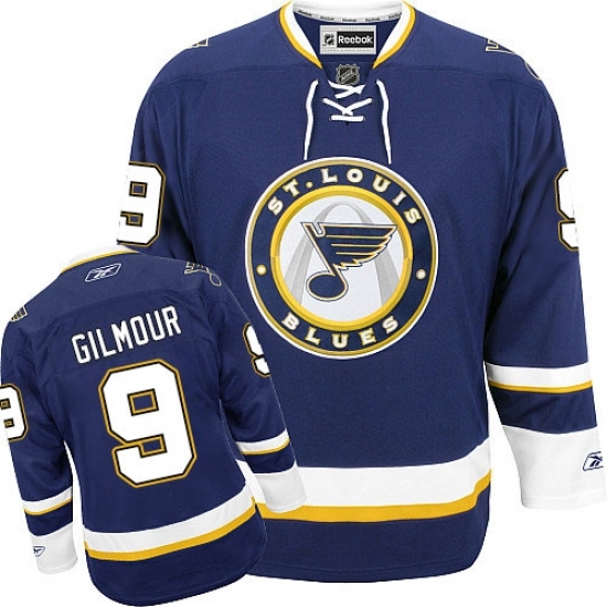Women's Reebok St. Louis Blues #9 Doug Gilmour Authentic Navy Blue Third NHL Jersey Women's Reebok St. Louis Blues #9 Doug Gilmour Authentic Navy Blue Third NHL Jersey