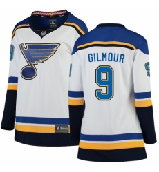 Women's St. Louis Blues #9 Doug Gilmour Fanatics Branded White Away Breakaway NHL Jersey