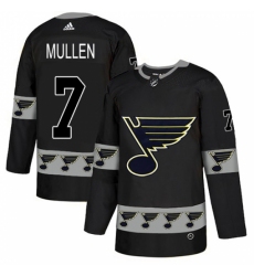 Men's Adidas St. Louis Blues #7 Joe Mullen Authentic Black Team Logo Fashion NHL Jersey Men's Adidas St. Louis Blues #7 Joe Mullen Authentic Black Team Logo Fashion NHL Jersey