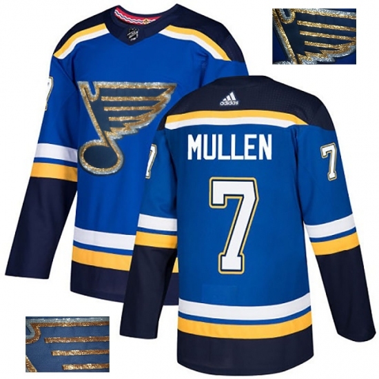 Men's Adidas St. Louis Blues #7 Joe Mullen Authentic Royal Blue Fashion Gold NHL Jersey Men's Adidas St. Louis Blues #7 Joe Mullen Authentic Royal Blue Fashion Gold NHL Jersey