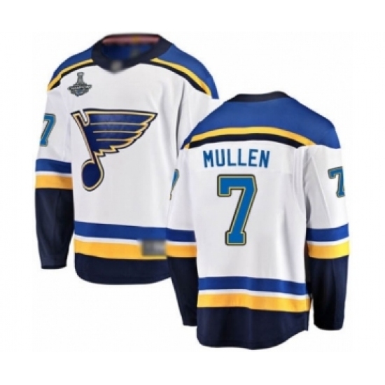 Men's St. Louis Blues #7 Joe Mullen Fanatics Branded White Away Breakaway 2019 Stanley Cup Champions Hockey Jersey Men's St. Louis Blues #7 Joe Mullen Fanatics Branded White Away Breakaway 2019 Stanley Cup Champions Hockey Jersey