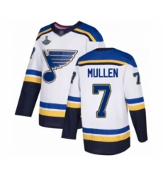 Youth St. Louis Blues #7 Joe Mullen Authentic White Away 2019 Stanley Cup Champions Hockey Jersey Youth St. Louis Blues #7 Joe Mullen Authentic White Away 2019 Stanley Cup Champions Hockey Jersey