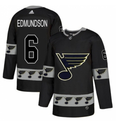 Men's Adidas St. Louis Blues #6 Joel Edmundson Authentic Black Team Logo Fashion NHL Jersey Men's Adidas St. Louis Blues #6 Joel Edmundson Authentic Black Team Logo Fashion NHL Jersey