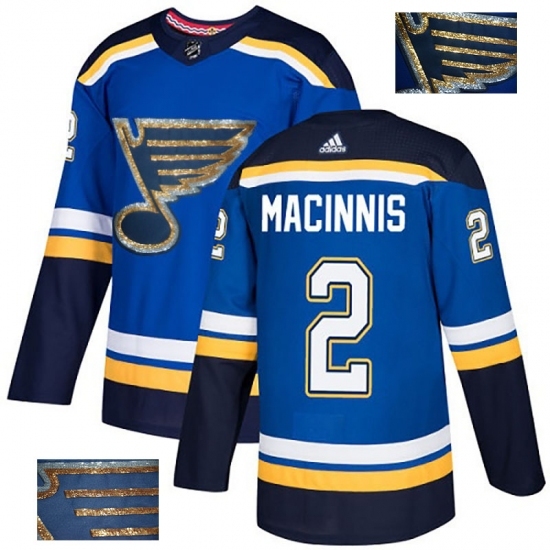 Men's Adidas St. Louis Blues #2 Al Macinnis Authentic Royal Blue Fashion Gold NHL Jersey Men's Adidas St. Louis Blues #2 Al Macinnis Authentic Royal Blue Fashion Gold NHL Jersey