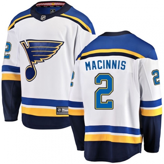 Men's St. Louis Blues #2 Al Macinnis Fanatics Branded White Away Breakaway NHL Jersey Men's St. Louis Blues #2 Al Macinnis Fanatics Branded White Away Breakaway NHL Jersey