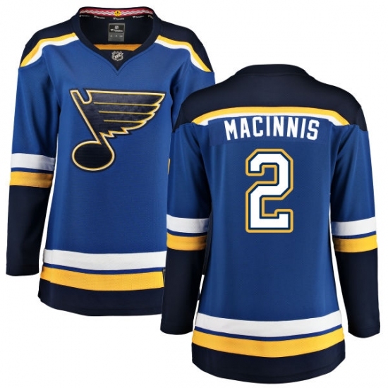 Women's St. Louis Blues #2 Al Macinnis Fanatics Branded Royal Blue Home Breakaway NHL Jersey Women's St. Louis Blues #2 Al Macinnis Fanatics Branded Royal Blue Home Breakaway NHL Jersey
