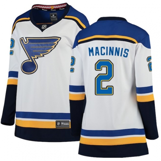 Women's St. Louis Blues #2 Al Macinnis Fanatics Branded White Away Breakaway NHL Jersey Women's St. Louis Blues #2 Al Macinnis Fanatics Branded White Away Breakaway NHL Jersey