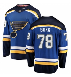 Men's St. Louis Blues #78 Dominik Bokk Fanatics Branded Royal Blue Home Breakaway NHL Jersey