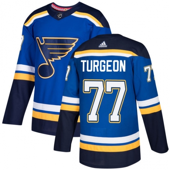Men's Adidas St. Louis Blues #77 Pierre Turgeon Authentic Royal Blue Home NHL Jersey Men's Adidas St. Louis Blues #77 Pierre Turgeon Authentic Royal Blue Home NHL Jersey