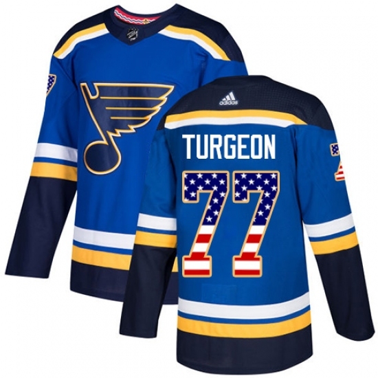 Youth Adidas St. Louis Blues #77 Pierre Turgeon Authentic Blue USA Flag Fashion NHL Jersey Youth Adidas St. Louis Blues #77 Pierre Turgeon Authentic Blue USA Flag Fashion NHL Jersey