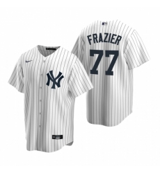Men's Nike New York Yankees #77 Clint Frazier White Home Stitched Baseball Jersey