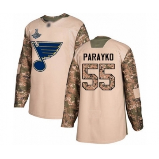 Youth St. Louis Blues #55 Colton Parayko Authentic Camo Veterans Day Practice 2019 Stanley Cup Champions Hockey Jersey Youth St. Louis Blues #55 Colton Parayko Authentic Camo Veterans Day Practice 2019 Stanley Cup Champions Hockey Jersey