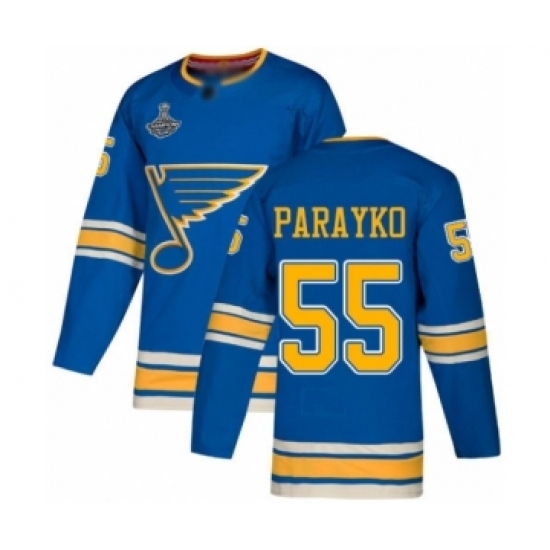 Youth St. Louis Blues #55 Colton Parayko Authentic Navy Blue Alternate 2019 Stanley Cup Champions Hockey Jersey Youth St. Louis Blues #55 Colton Parayko Authentic Navy Blue Alternate 2019 Stanley Cup Champions Hockey Jersey