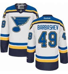 Youth Reebok St. Louis Blues #49 Ivan Barbashev Authentic White Away NHL Jersey Youth Reebok St. Louis Blues #49 Ivan Barbashev Authentic White Away NHL Jersey