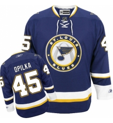 Men's Reebok St. Louis Blues #45 Luke Opilka Authentic Navy Blue Third NHL Jersey Men's Reebok St. Louis Blues #45 Luke Opilka Authentic Navy Blue Third NHL Jersey