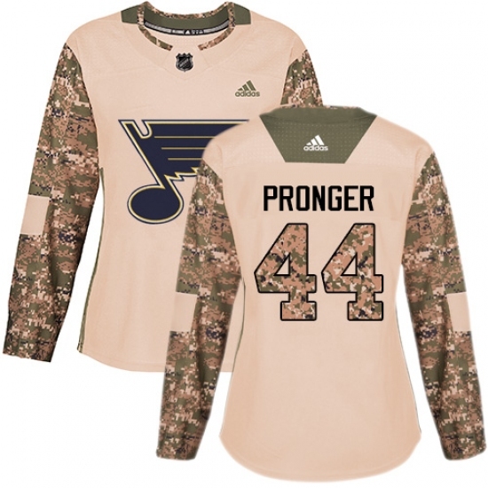 Women's Adidas St. Louis Blues #44 Chris Pronger Authentic Camo Veterans Day Practice NHL Jersey Women's Adidas St. Louis Blues #44 Chris Pronger Authentic Camo Veterans Day Practice NHL Jersey