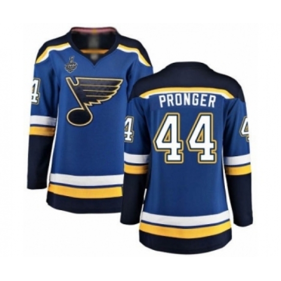 Women's St. Louis Blues #44 Chris Pronger Fanatics Branded Royal Blue Home Breakaway 2019 Stanley Cup Final Bound Hockey Jersey Women's St. Louis Blues #44 Chris Pronger Fanatics Branded Royal Blue Home Breakaway 2019 Stanley Cup Final Bound Hockey Jersey